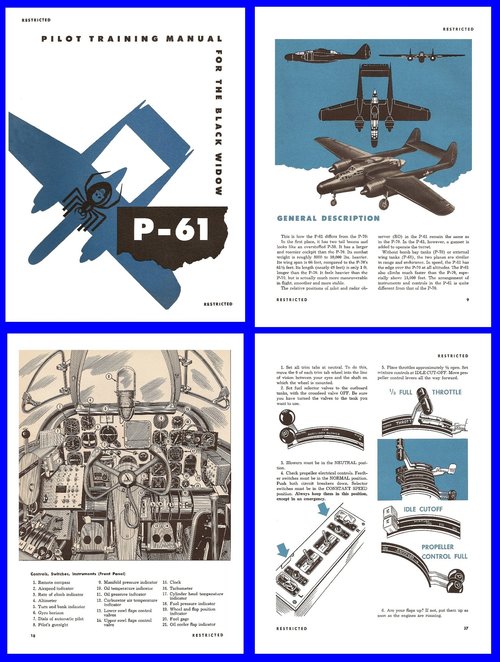 Product picture P61 Black Widow Fighter - Pilots Training manual